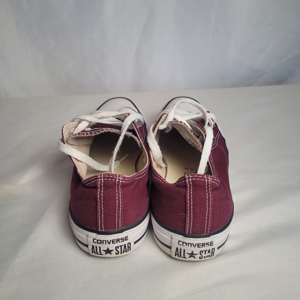 Converse Chuck Taylor Low Sneakers Burgundy Unisex Men 7 Women 9 - Picture 4 of 7